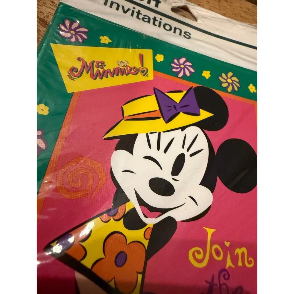 Vintage Disney Minnie Mouse Party Invitations Set of 8 NOS Beach Products